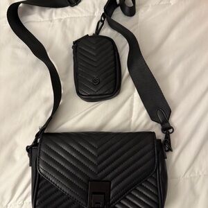 ALDO Black Quilted Crossbody Bag